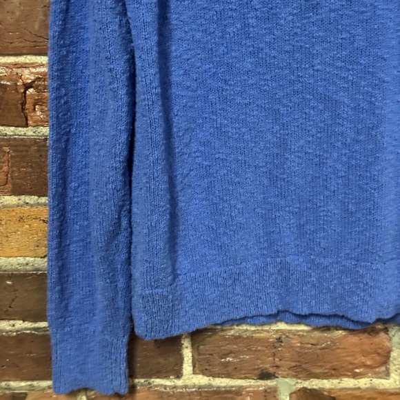 J. Crew Blue V-Neck Sweater with Ribbed Cuffs XL - Picture 3 of 4